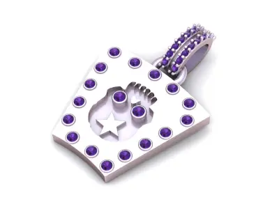  gold faces pendant 3d printable mode PENDANT  3D print model