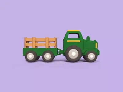 Farm Tractor 3D print model