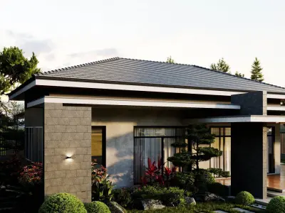 Garden Villas Exterior Model 3D model