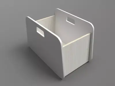 BacUp1Box White Low-poly 3D model