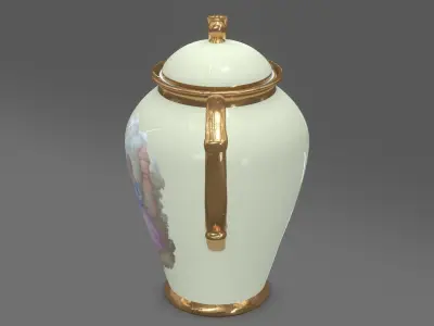 Coffe Pot Porcelain Retro 3D Model 3D model