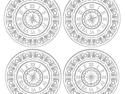 set of clocks 3D model