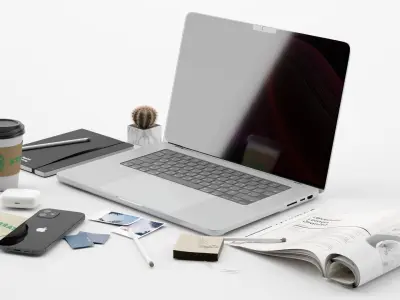 Decorative Set on The Desktop 3D model