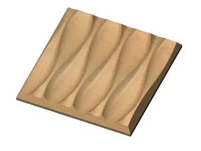 3d wall organic dune decorative panel relief  3D print model