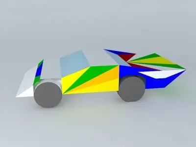 The RACE paper car Free 3D model