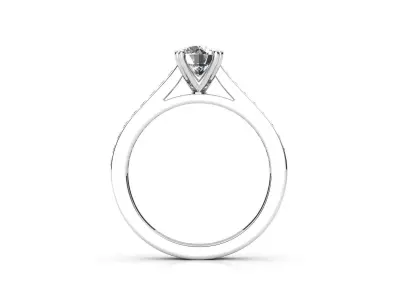 aj-08 princess cut diamond engagement ring 3D print model