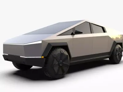 CYBERTRUCK  TESLA  Low-poly 3D model