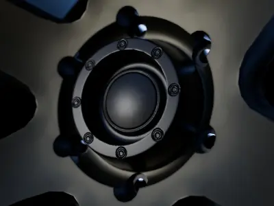 Awesome Rim and Tire 05 Low-poly 3D model