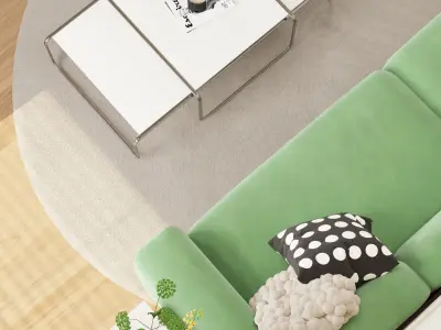 Interior Scene Japandi - 3d Model - Lighting 3D model