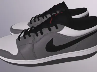 NIKE AIR JORDAN 1 LOW SHOES PBR Low-poly 3D model