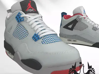 Nike Air Jordan Retro SE What The Mens Shoe Game Ready Low Poly Low-poly 3D model