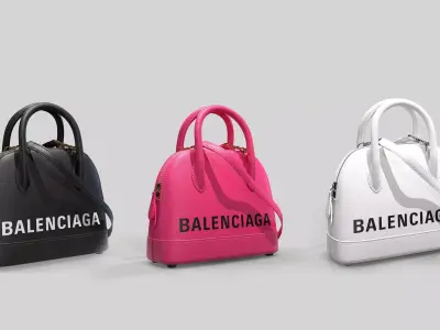 Balenciaga Ville Top Handle XXS  Bag Leather 3D Model Pack