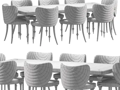 Arven Dining Table By Elve Luxury 3D model