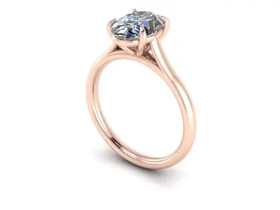 Solitaire Diamond Fashion Ring R5 3D print model get