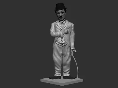 Charlie Chaplin statue 3D print model