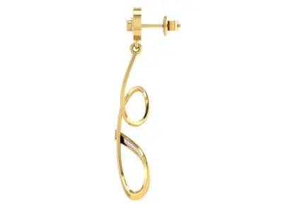 Women Drop Earrings 3dm STL OBJ FBX Renders Details 3D print model 17