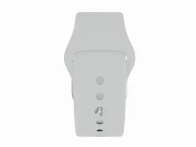 Apple Watch Series 8 Sport Band Silver Color 3D Model Low-poly 3D model