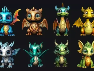 Dragons 3D model