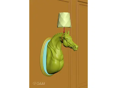 Wall Sconce Horse Lighting  3D model