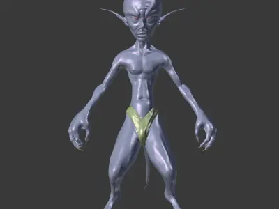 HomoRattus alien 3D model