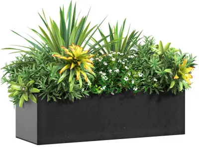 Window and Balcony Flower Box Planters Pot 3D model