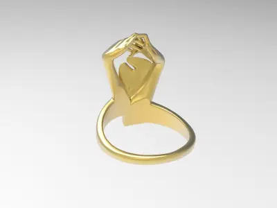 Elegant womens ring 3D print model
