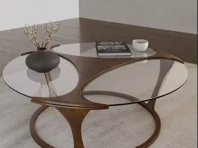 Coffee-table Low-poly 3D model
