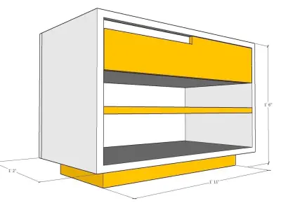Nightstands bookcase Free 3D model