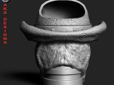 bulldog Gentlemen version 1 Penstand cum flowerpot 3D print model