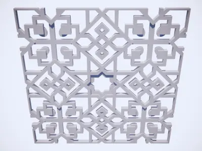 Arabic Geometric Ornament for decoration 3D model