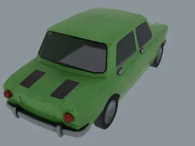Simca 1000 Low-poly 3D model