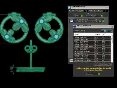 Jewelry Earring 3D print model