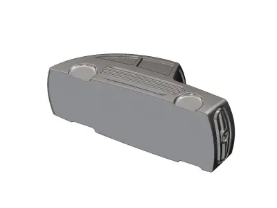 Ribbed sides Mercedes 300SL gullwing grille car sculpture decor 3D print model