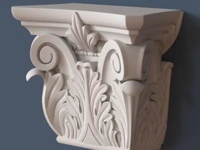 Pilaster Capital 3D model get
