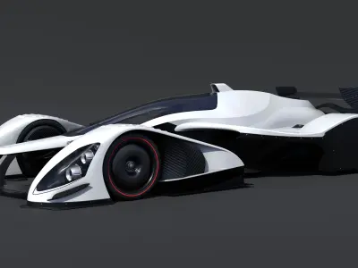 RB Formula racing Concept Low-poly 3D model