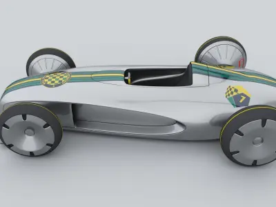 RACER 7 futuristic race car 3D model