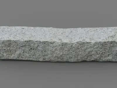Granite rough solid block 3D model
