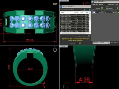 Jewelry Diamond Ring 3D Print Model 3D print model 28