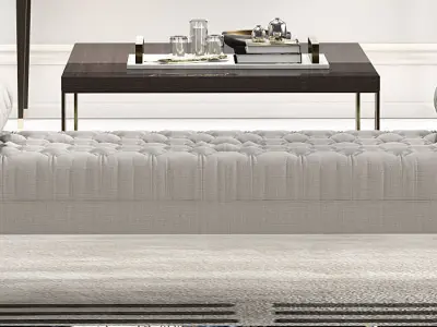 Belvedere Sofa  Concave Brass  Milton The sofa and chair company 3D model