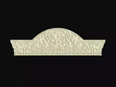 dekor ornately carved crown molding 3D model