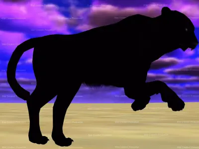 Black Panther Animated 3D model