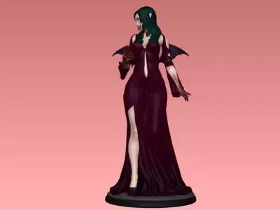 vampire woman 3D print model