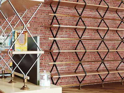  Romboidale Bookshelf 3D model