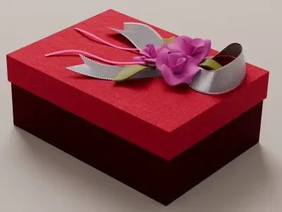Package for Gift Pink 150 x 210 x 80mm 3D model