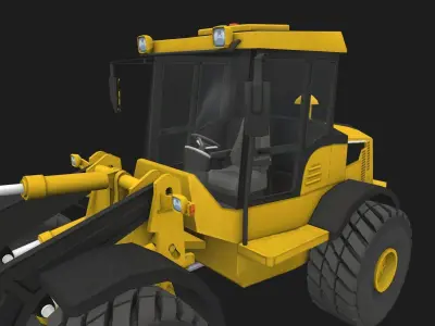 Wheel Loader Low-poly 3D model