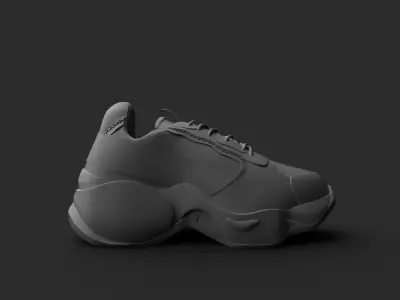 Sports Shoe Low-poly 3D model