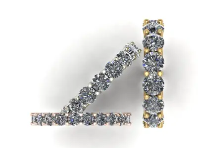 3 Diamond eternity bands  3D print model