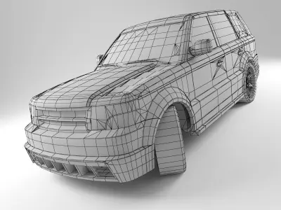 Rover colorful range Low-poly 3D model