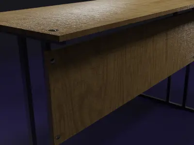 School Desk Low-poly 3D model