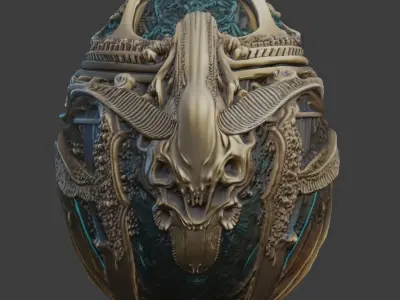 Realistic high quality Faberge Egg PBR 3D model